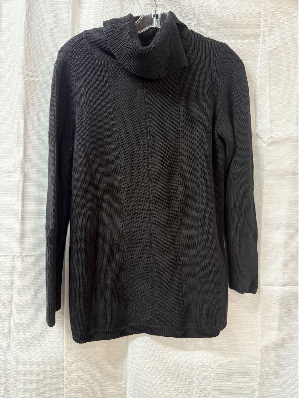 Talbots Black Knit Turtleneck Sweater Size L